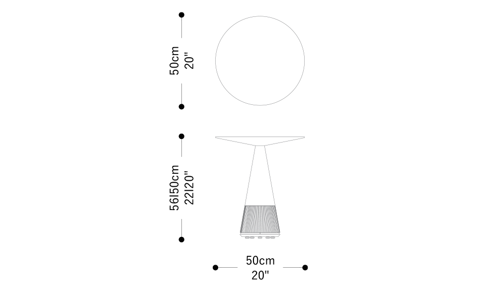 Imagen de las dimensiones principales del producto